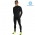 2019 Casteli Raddoppia 2 Zwart-Grey Thermal Fietskleding Set Wielershirts Lange Mouw+Lange Wielrenbroek Bib 641YUSS