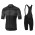 2019 Casteli Ruota Zwart Fietskleding Set Fietsshirt Met Korte Mouwen+Korte Koersbroek Bib 167FQPX