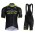 2019 Scott Mitchelton Zwart-Geel Fietskleding Set Fietsshirt Met Korte Mouwen+Korte Koersbroek Bib 479LOEI
