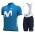 2020 Team Movistar Fietskleding Set Fietsshirt Met Korte Mouwen+Korte Koersbroek Bib 220VJPT