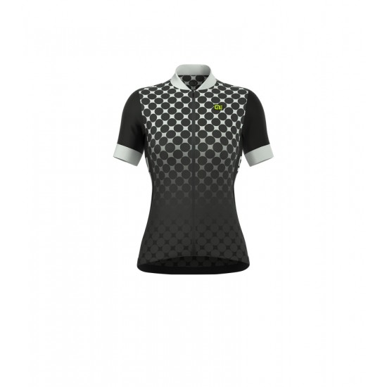 ALE EXCEL BOLAS Dames Wielershirt Korte Mouw Wit