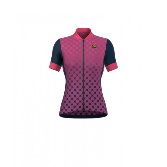 ALE EXCEL BOLAS Dames Wielershirt Korte Mouw Violet