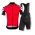 2016 ASSOS Fietskleding Set Fietsshirt Met Korte Mouwen+Korte Koersbroek Rood Zwart