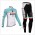 Bianchi 2014 Fietskleding Wielershirt Lange Mouw+Lange Fietsbroeken Wit Blauw