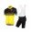 2016-2017 Bianchi Fietskleding Set Fietsshirt Met Korte Mouwen+Korte Koersbroek Geel