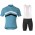 2017 De Marchi Team Fietskleding Set Fietsshirt Met Korte Mouwen+Korte Koersbroek Blauw