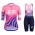 Wielerkleding Profteams 2020 Dames EF Education First Fietskleding Set Fietsshirt Met Korte Mouwen+Koersbroek Korte