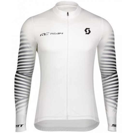 Wielerkleding Profteams 2020 SCOTT RC TEAM 10 Wielershirts Lange Mouw Wit
