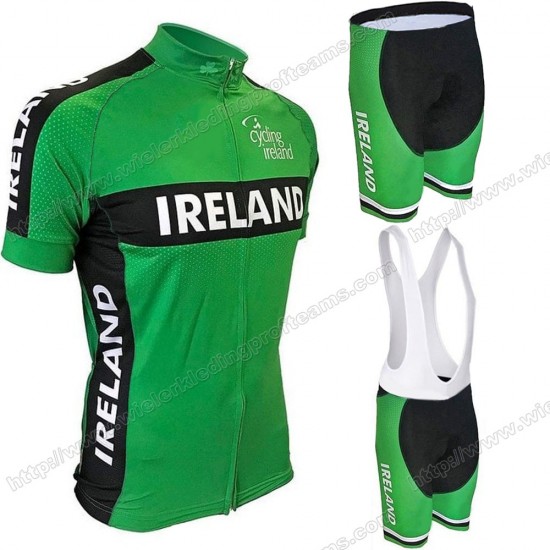 Ireland 2020 Fietskleding Set Fietsshirt Met Korte Mouwen+Korte Koersbroek Bib PLFFB