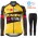 Winter Fleece Jumbo Visma Femmes Pro Team 2021 Fietskleding Set Wielershirts Lange Mouw+Lange Wielrenbroek Bib CLOLH