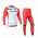 2014 Katusha Fietskleding Wielershirt Lange Mouw+Lange Fietsbroeken Rood Wit