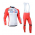 2014 Katusha Wielershirt Lange Mouwen+Lange Fietsbroeken Bib Rood Wit