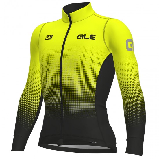 Ale PRS Dots DWR-Geel Wielershirt Lange Mouw