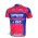 Lampre ISD Pro Team Wielershirt Met Korte Mouwen Blauw Roze