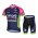 Lampre Merida 2014 Wielerkleding Set Set Wielershirts Korte Mouw+Fietsbroek Blauw