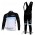 Leopard Trek Pro Team Wielerkleding Set Wielershirts Lange Mouw+Lange Fietsbroeken Bib Wit Zwart