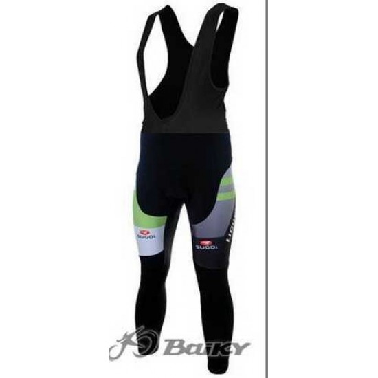 Liquigas Cannondale Pro Team Lange Fietsbroeken Bib Zwart Groen