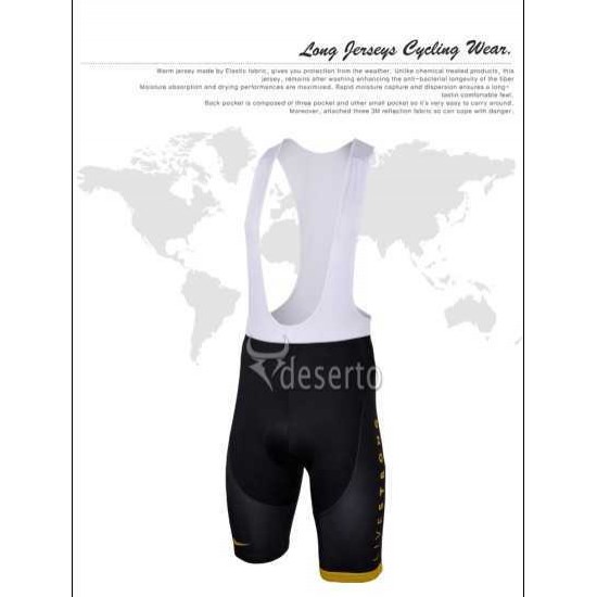 Livestrong Korte Koersbroek Zwart Geel 2013