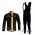 Livestrong Fietskleding Wielershirts Lange Mouw+Lange Fietsbroeken Bib Zwart Geel