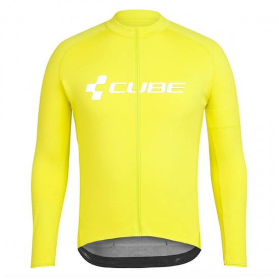2018 Cube Geel Wielershirt Lange Mouw