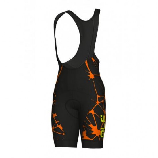 ALE SOLID Cracle Orange Korte Fietsbroeken Bib