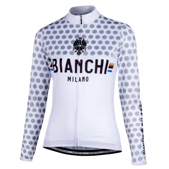 BIANCHI MILANO TERMENO Dames Wit Wielershirt Lange Mouw