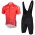 2018 Dubai Tour Rood Fietskleding Set Wielershirt Korte Mouw+Korte Fietsbroeken Bib