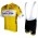 Quick-Step Floors 2018 Tour Special Edition Geel Fietskleding Set Wielershirt Korte Mouw+Korte Fietsbroeken Bib