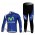 Movistar Teams Fietskleding Set Wielershirts Lange Mouw+Lange Fietsbroeken Blauw