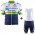2016 ORICA GreenEDGE Fietskleding Set Fietsshirt Met Korte Mouwen+Korte Koersbroek Blauw Wit Zwart