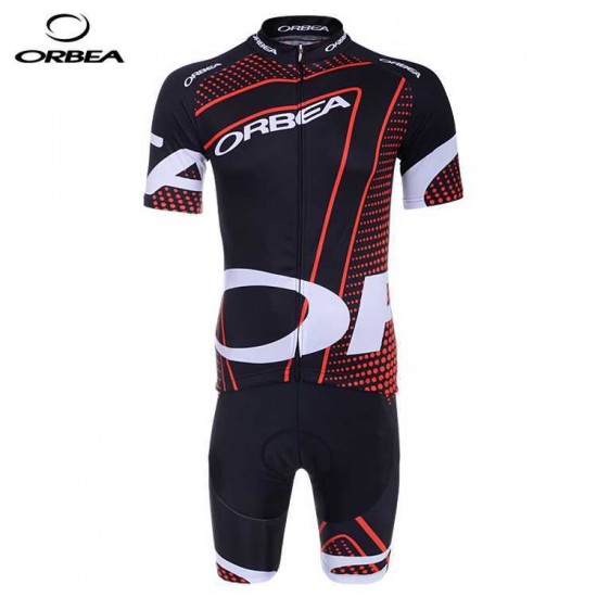 Orbea 2014 Wielerkleding Set Set Wielershirts Korte Mouw+Fietsbroek Zwart Rood