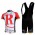RidioShack Trek Pro Team Fietskleding Set Fietsshirt Met Korte Mouwen+Korte Koersbroek Rood Wit