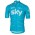 2017 Sky Wielershirt Met Korte Mouwen Blauw