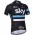 2016 SKY Pro Wielershirt Met Korte Mouwen Zwart Blauw Wit