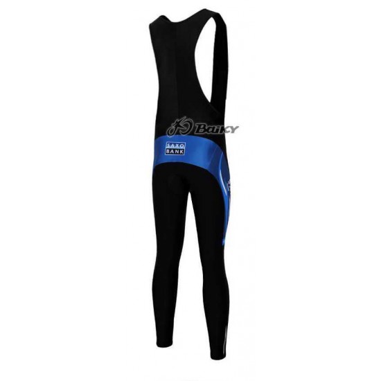 Saxo Bank Sungard Pro Team Lange Fietsbroeken Bib Blauw Zwart