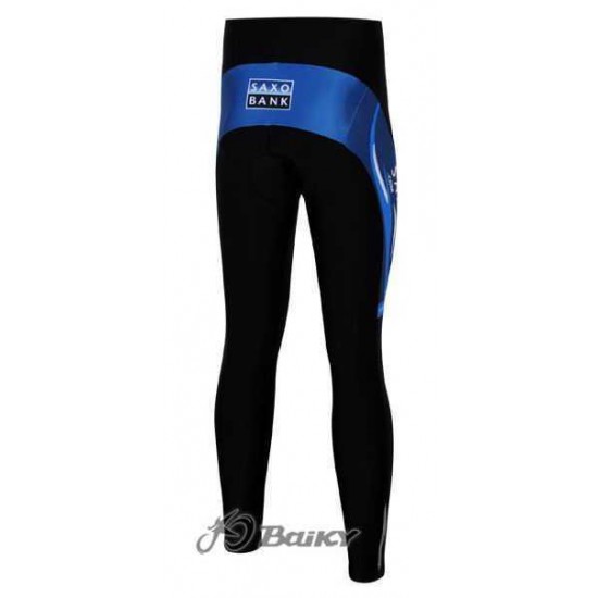 Saxo Bank Sungard Pro Team Lange Fietsbroeken Blauw Zwart