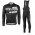 2016-2017 Nalini Fietskleding Wielershirt Lange Mouw+Lange Fietsbroeken Bib Zwart Wit