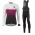 2016-2017 Nalini Fietskleding Wielershirt Lange Mouw+Lange Fietsbroeken Bib Purper Zwart Wit Dames