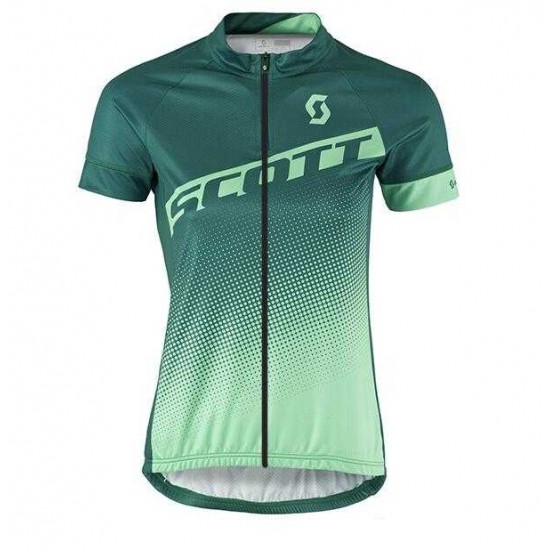 2016-2017 Scott Wielershirt Met Korte Mouwen Trikot Groen Dames