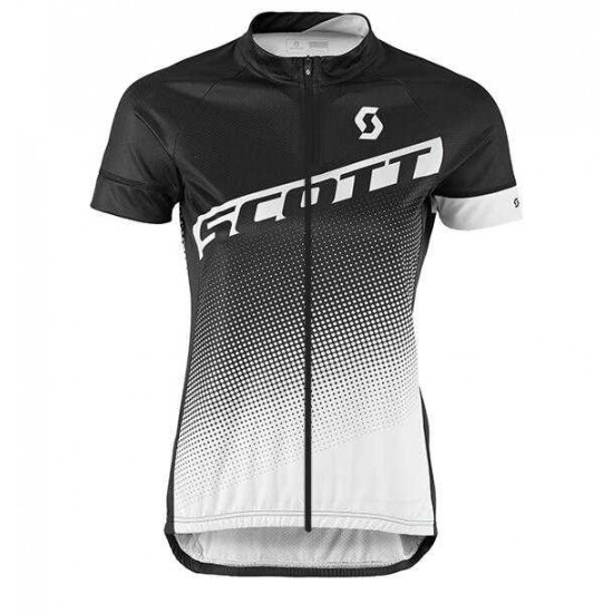2016-2017 Scott Wielershirt Met Korte Mouwen Trikot Zwart Wit Dames