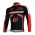 Subaru Peak Bar Teams Wielershirts Lange Mouwen Zwart Rood